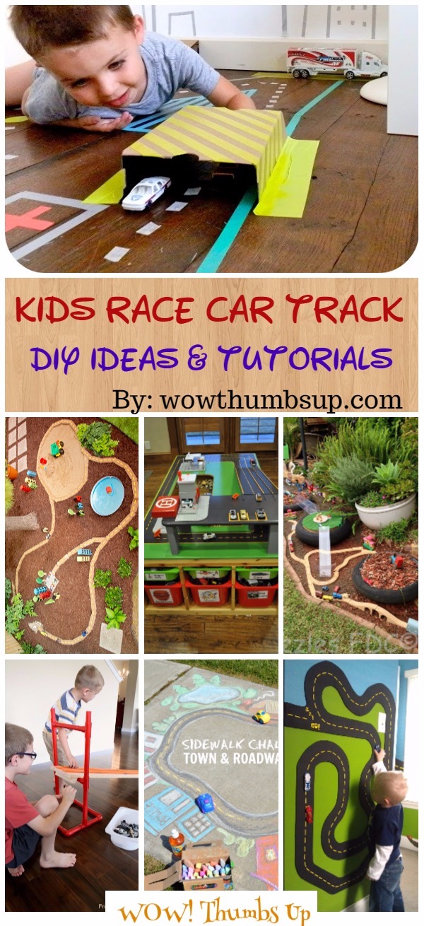 diy race car track for toddlers