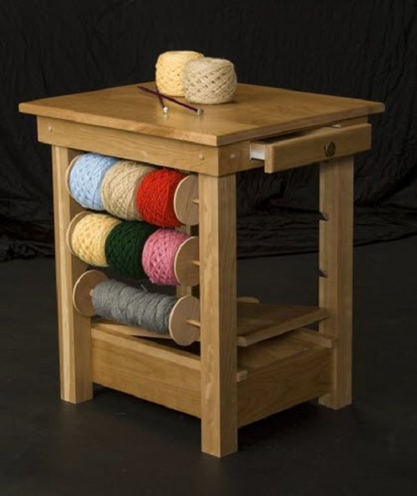 Yarn Holder Hacks Every Knitter Loves to Know Knitting table with