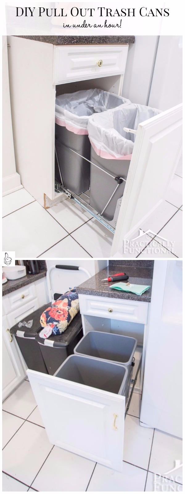 DIY Pull Out Trash Cans (in under an hour!) – Practically Functional