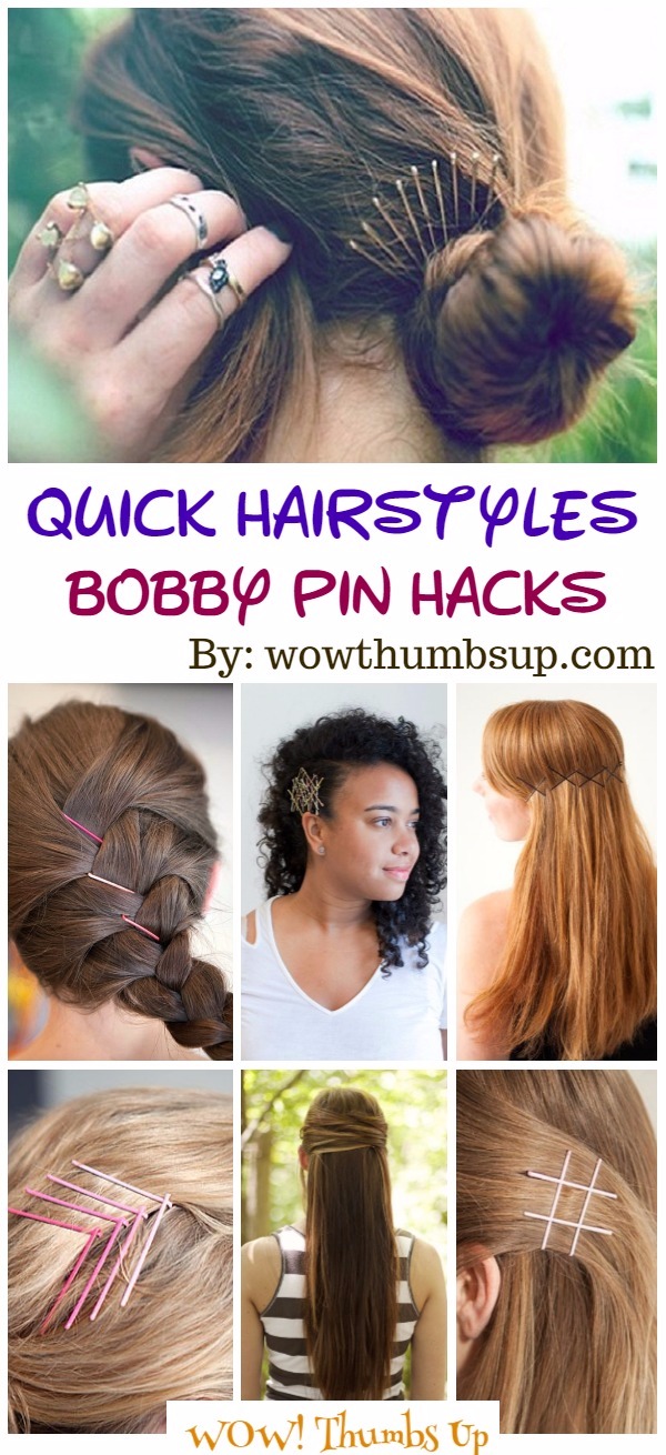 quick hairstyles with bobby pins