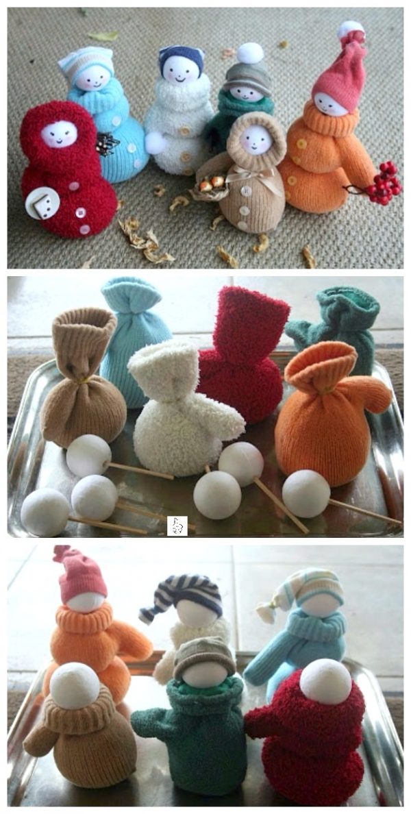 5 DIY Fun Recycled Mitten Crafts Tutorials - Kids Holiday Craft Fun