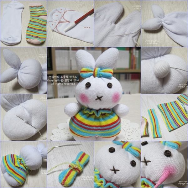 DIY Sock Bunny Sew Patterns Sock Bunny Softies Tutorial