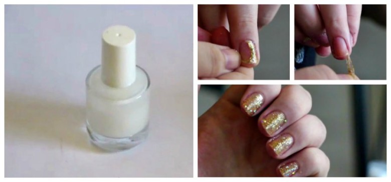 Diy Easy Peel Off Glue Base Coat Nails