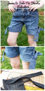 DIY Cut Off Jean Shorts Refashion Old Jean Hack